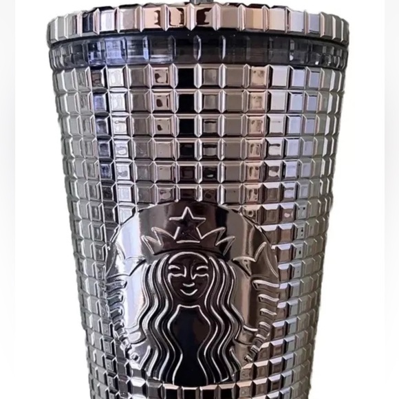 STARBUCKS 2023 SILVER JEWELED 16 OZ TUMBLER COLD CUP - Picture 2 of 5